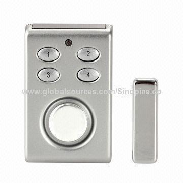 Solar wireless door & window alarms with magnetic sensor and vibration sensor and keypad control