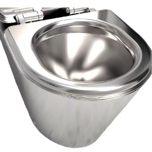 Modernes Vakuum-Toilettensystem aus Edelstahl
