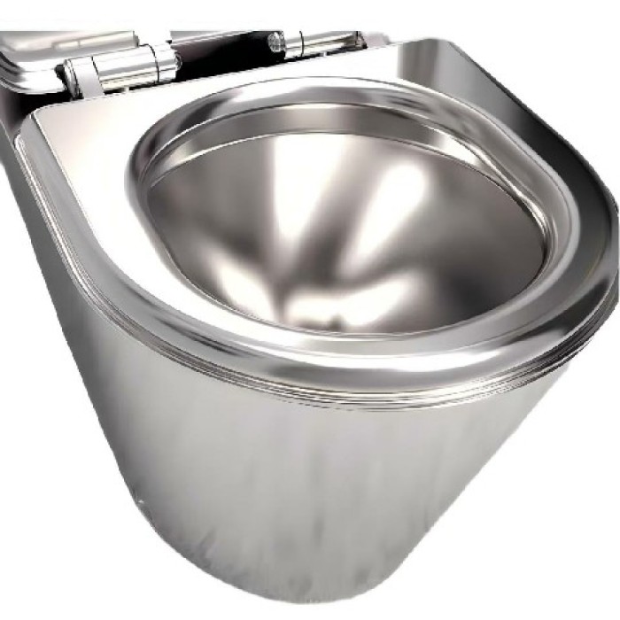 Modernes Vakuum-Toilettensystem aus Edelstahl