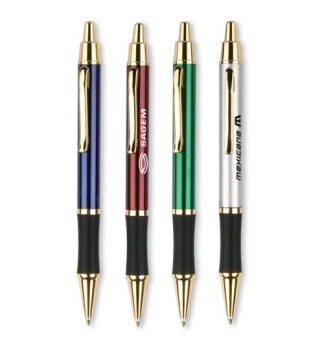 Gold retractable metal pen