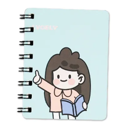 School Office Cartoon Notebook Cute Small Spiral Notebook