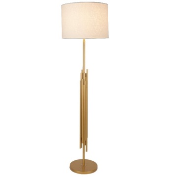 Modern White Gold Floor Lamp with Titanium Finish
