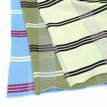 Wicking Yarn Dyed Auto Stripe Jersey Vertical Mesh Fabric, Made of 100% Poly