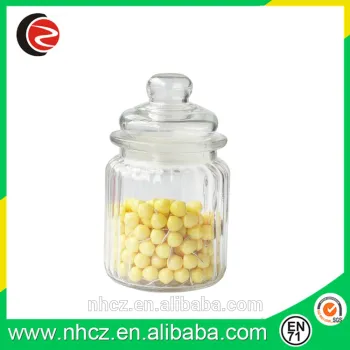 Yellow Round Stationery Pin in Glass Bottle