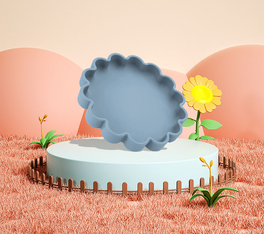 silicone flower shape plate MFZ-P024