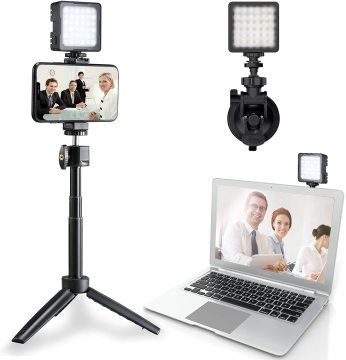 Professional FLASHOOT Phone Vlogging Kit: Complete Solution for Enhanced Video Conferencing, Content Creation with LED Fill Light & Tripod Stand