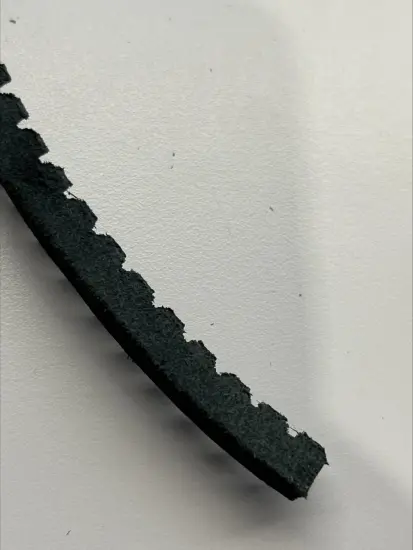 Black leather welt with 210D black stithes