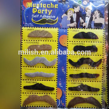 party 12pcs fake moustache beards kit MMO-0230