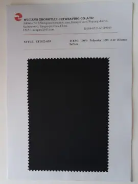 100% Polyester 350t F-D Ribstop Taffeta