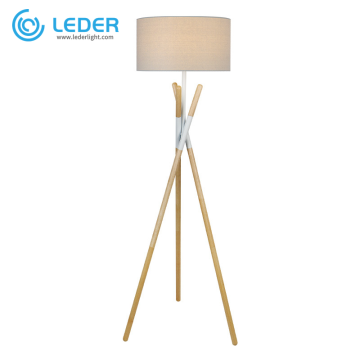 LEDER zwarte leeslamp