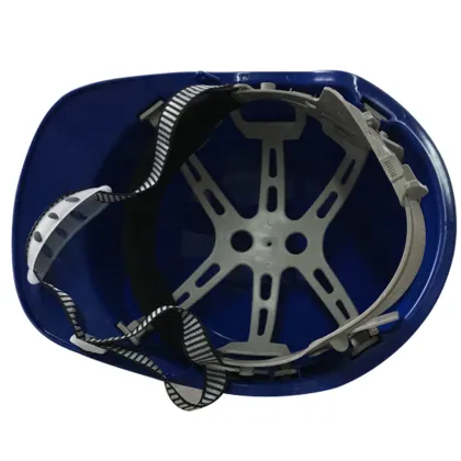 Blue plastic lining buckle cheap safety helmet
