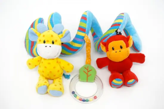 baby travelling toys with rattle and squeaker