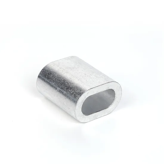 Aluminum oval sleeve joints for wire ropes