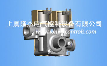 Combination gas control solenoid valve for gas appliances