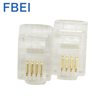 Conector 4P4C RJ11 cabeza de cristal