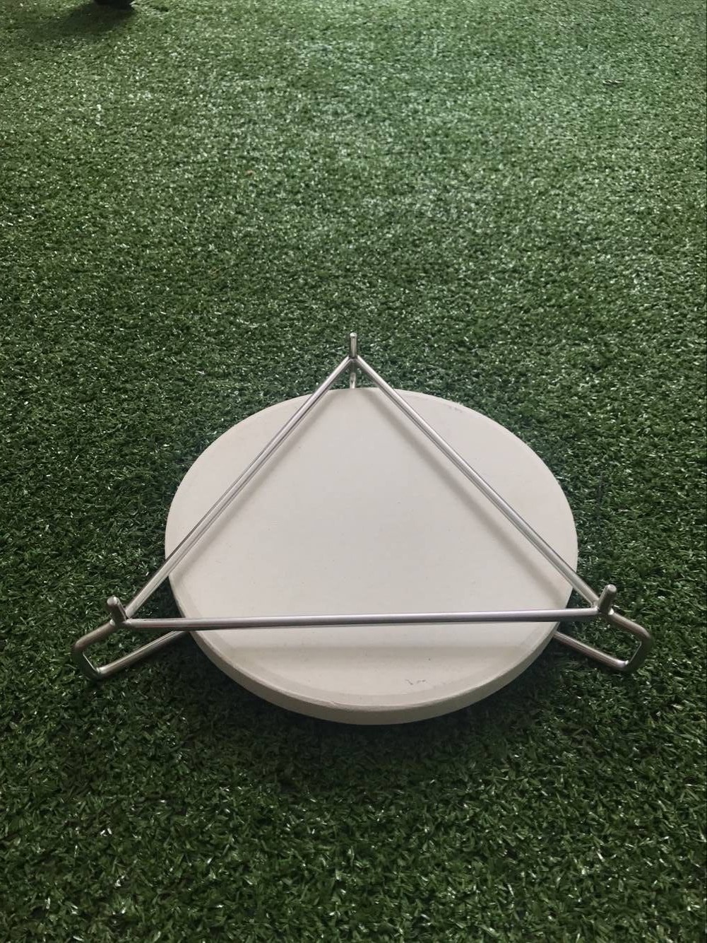 Heat deflector set for barbecue kamado grill