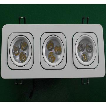 UL CE ROHS office  toughened glass led grille lights 9W