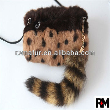 100% genuine Raccoon Tail Fur for bag accessories