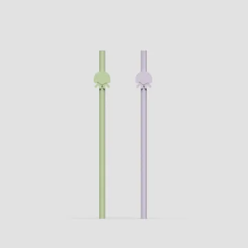 LFGB Reusable Europe Grade Jellyfish Children Thick Flexible BPA Free Food Contact Safe Silicone Straw