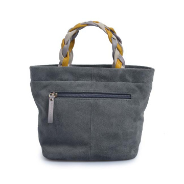 Two-Tone Structured Top Handle Satchel Work Bag