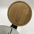 Bamboo Lid Pedal Trash Can