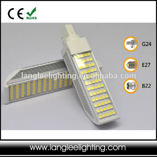 G23/G24/E27 BASE LED LAMP WITH 5050SMD LED BULB Aluminum+pc meterial