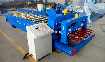 European Step Glazed Roof Tile Roll Forming Machine