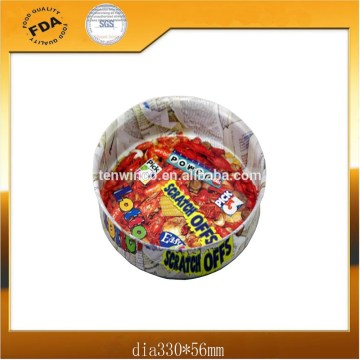 Round Big Tin Tray with Full Color Printing