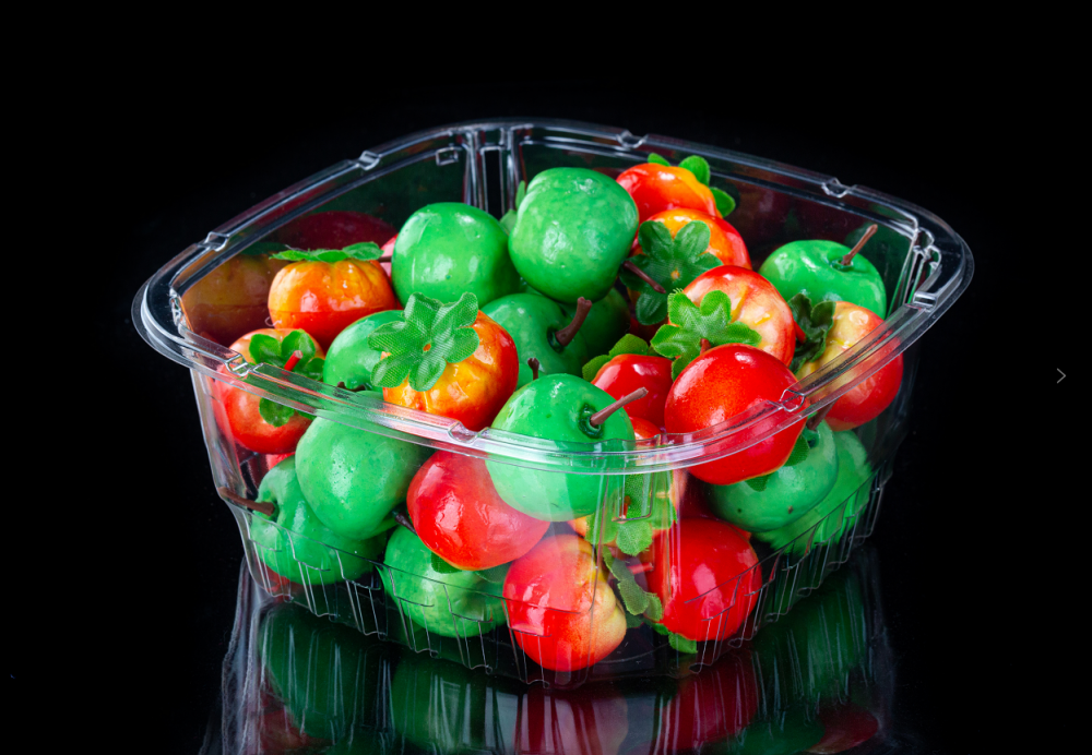 Boîte d'emballage de fruits transparente sans couvercle