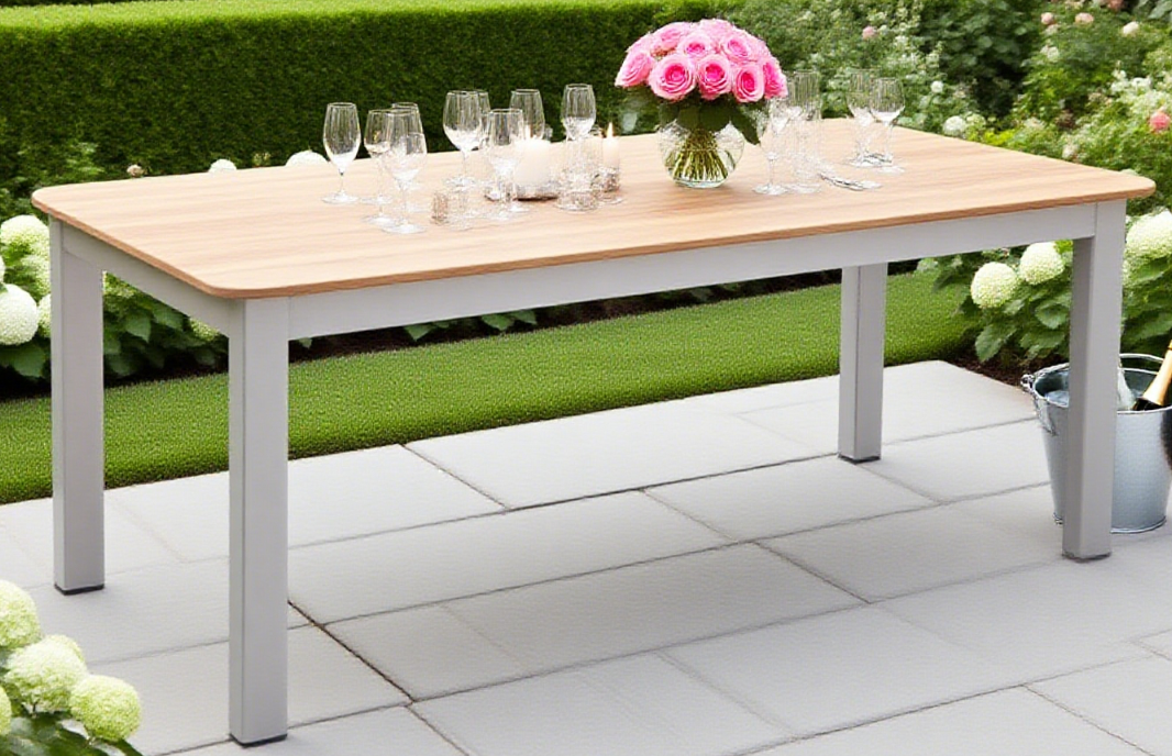 Aluminum-plastic wood picnic table