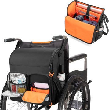 Large Wheelchair Accessories Bag: Custom Storage Pouch for Walkers and Manual Wheelchairs