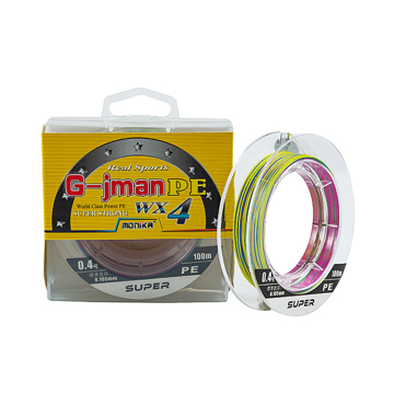 Factory Supply Multi Color PE Fishing Braid Line 100m 0.8#-10.0# 4 Strand