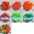 Perles de pêche rondes en acrylique de couleur bicolore 6MM 8MM