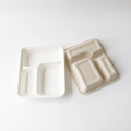 3 Compartment Bagasse Tray rectangular food container