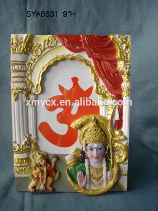 Resin Indian god hindu god frame with Ganesh