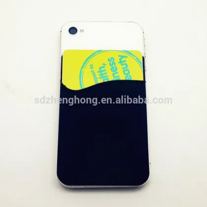 Colourful 3M adhesive silicone smart card pocket