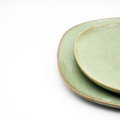 Нордическая реактивная керамовая посуда квадратная форма