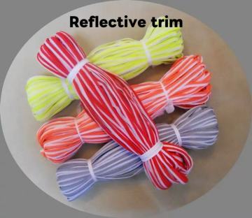 Reflective trim for clothing and luggage