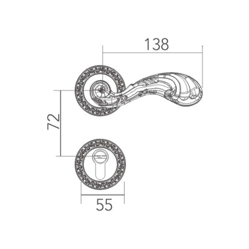 Стильная европейская классическая дверная замка тихо заблокировать