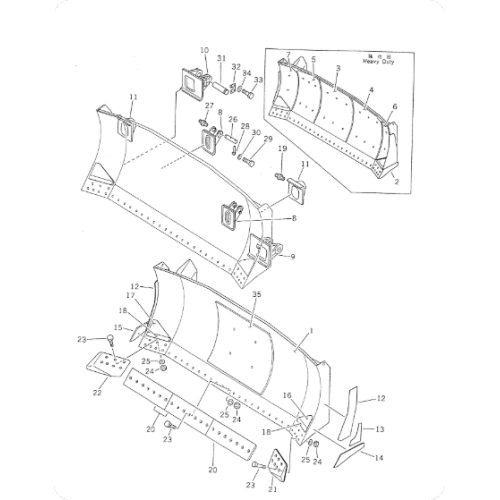 Bulldozer D355A-5 Bracket 195-71-22142