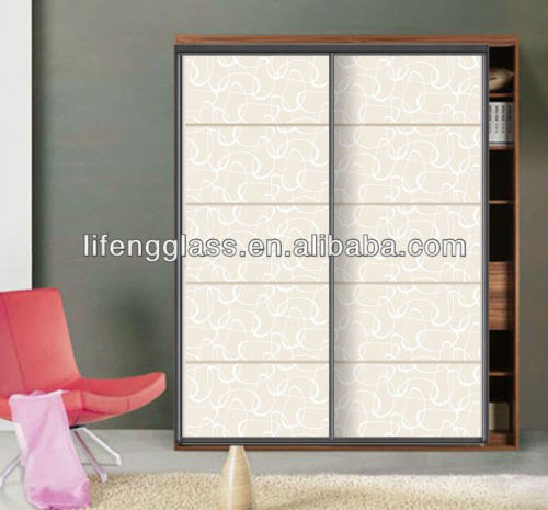 decorative glass closet door