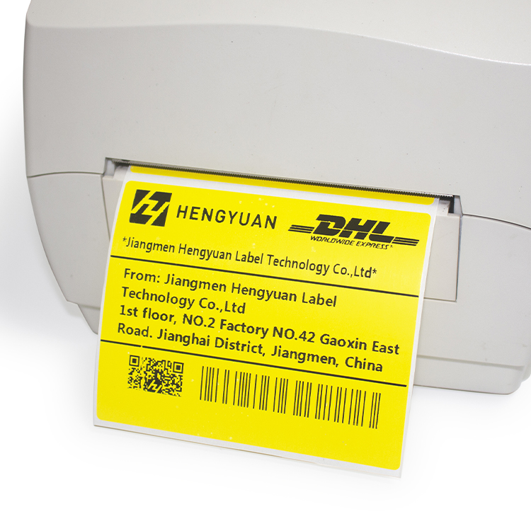 Yellow Label sticker Compatible with Zebra printer
