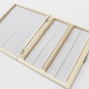 Eco-Friendly Wooden Microscope Slide Box - 100PC Pine Holder
