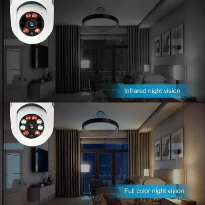E27 Socket Full Color Panoramic WiFi IP Camera