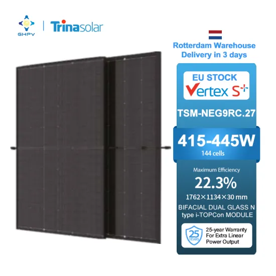 Eu Stock: High Efficiency Trina Solar Panels - Vertex S+ Bifacial Series: 415W to 445W Monocrystalline Silicon Modules