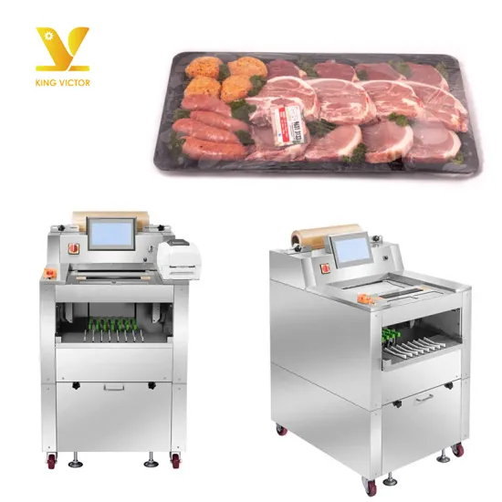 KV Food Tray Film Wrapper Wrapping Machine for Fresh Meat Packing