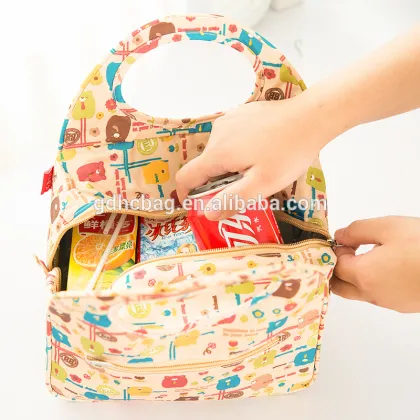 Cartoon bear insulated refrigerated lunch bag lunch box lunch box package style hand bag