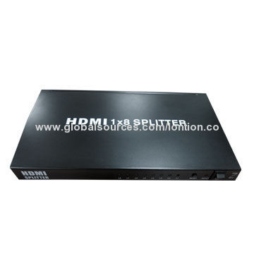 2014 New 1*8 HDMI Splitter, Supports Highest Video Resolution of 1080p