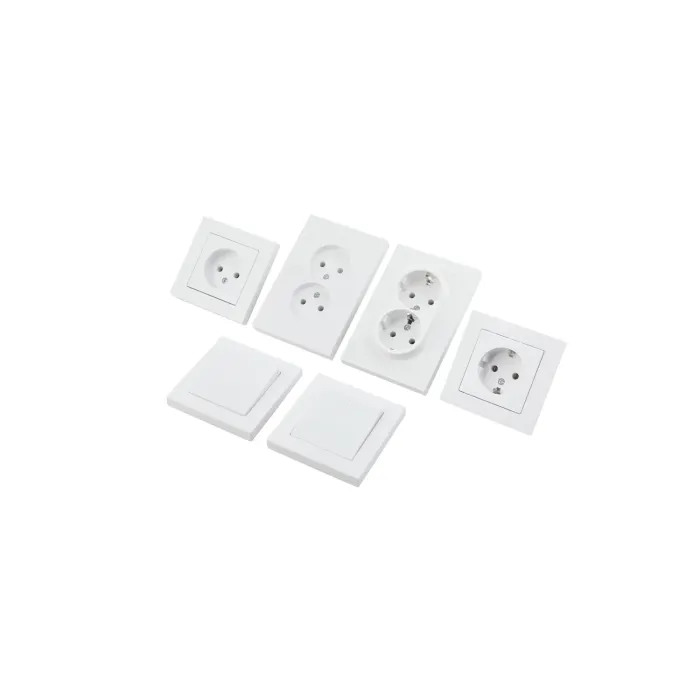 Sakelar Listrik 10A 2 Gang Putih untuk Lampu