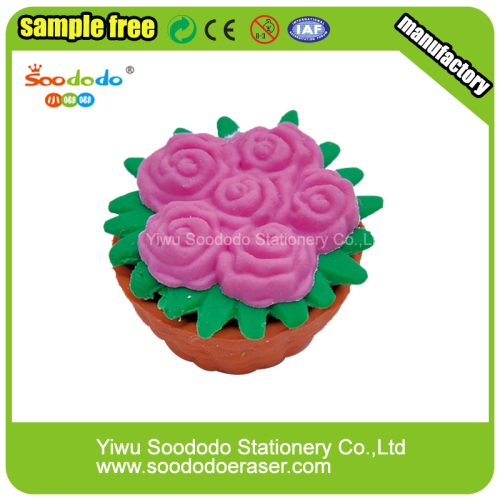 Potted flower  Kawaii Eraser,colored pencil eraser